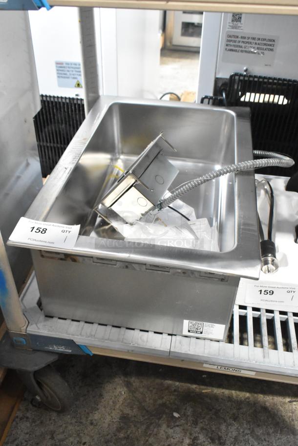 BRAND NEW Avantco 177TM12B hot food well, drop-in, 208V, 1 phase, scratch and dent condition, round corners, with drain.