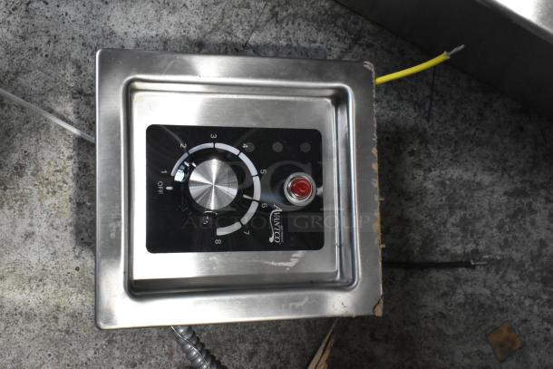 Brand new Avantco 177TM12B hot food well, 208V, 1 phase, control panel shown, minor cosmetic scratch on corner.