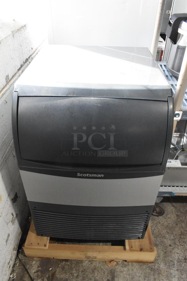 BRAND NEW 2024 Scotsman UC2024SA-1A ice machine, stainless steel, 227 lb capacity, scratch and dent, 115 volts, 1 phase.
