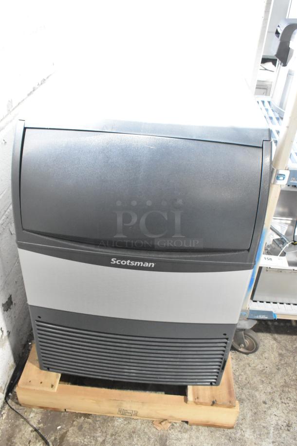 BRAND NEW 2024 Scotsman UC2024SA-1A stainless steel undercounter ice machine, 227 lb capacity, 115 volts, minor scratches.