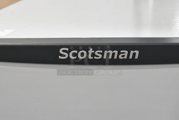 Brand new Scotsman HID525AB-1A Meridian stainless steel ice machine, 25 lb. bin, push button dispense; scratch and dent condition.