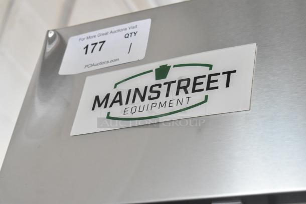 Mainstreet 829BMR49F stainless steel commercial freezer with poly-coated racks and casters. Brand new, 115V, 1 phase.