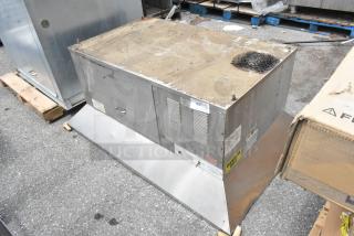 FloAire 940 Stainless Steel Ventless Hood, 208/240V, 1 Phase, worn surface, warning labels, auction condition.