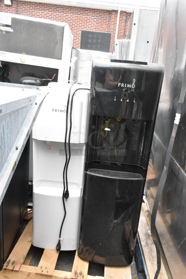 Six coolers including Primo 601088 and 601275 bases, Emerson CR175W, Galanz GLR33MBKE23, Black & Decker BCE46B, GE WMR04GAZABB.