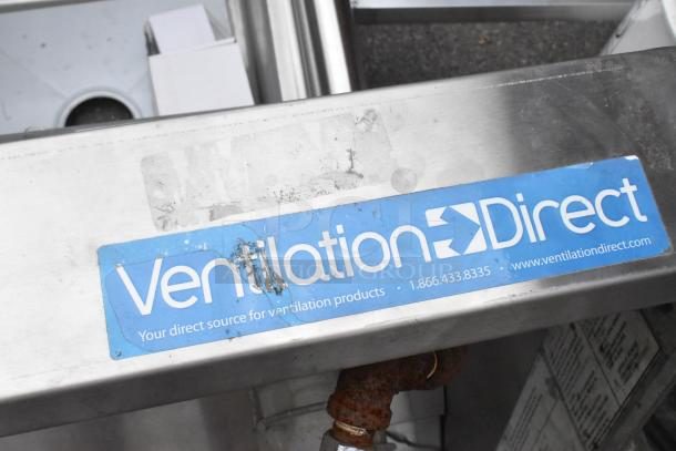 5' Ventilation Direct 3012 VXLL metal grease hood with filters and lights, visible branding, commercial use, good condition.