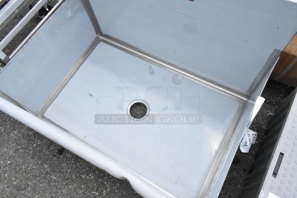 Brand new Steelton 522US13624 utility sink, 36"x24"x14", scratch and dent condition, for 8" center faucet.