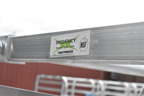 Regency 600STPR20KD steam table pan rack, aluminum, on commercial casters, NSF certified, scratch and dent condition.