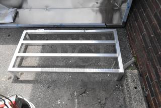 Brand new Regency 600DUN24488 aluminum dunnage rack, 48"x24"x8", 1780 lb capacity, scratch and dent condition.