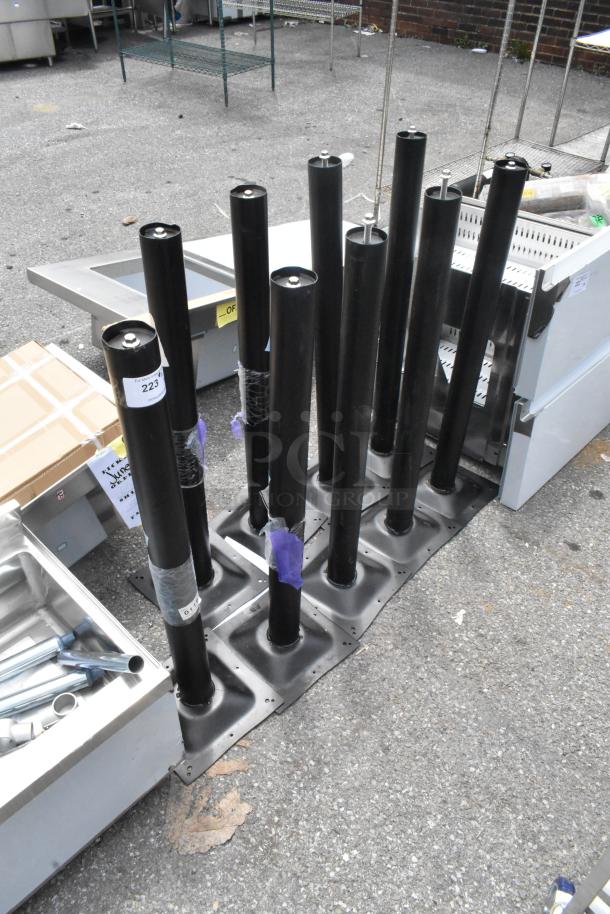 9 new Clark Lancaster Table & Seating 427TBCLRD337 Excalibur 3" bar height outdoor table base columns, scratch and dent.