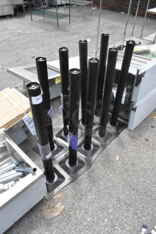 9 new Clark Lancaster Table & Seating 427TBCLRD337 Excalibur 3" bar height outdoor table base columns, scratch and dent.