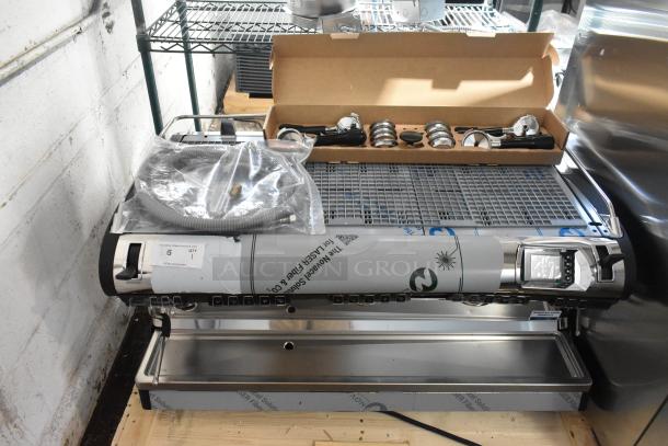 BRAND NEW Nuova Simonelli Aurelia Wave 3 Group Espresso Machine, stainless steel, 220V, 4 portafilters, 2 steam wands, scratch and dent.