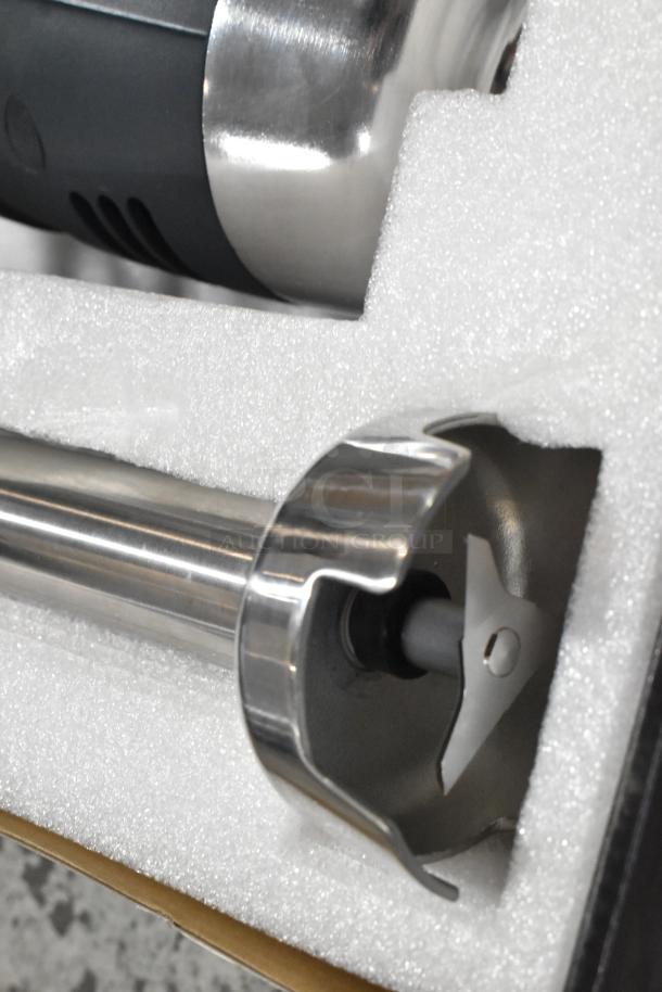Brand new AvaMix 928IBHD21 heavy-duty 21" immersion blender, 1 1/4 hp, 120V, shown in foam packaging.
