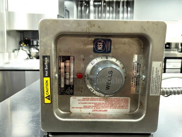 Wells Drop In Food Warmer, 22" W x 14" D, 115v, stainless steel, temperature dial, NSF certified, excellent condition.