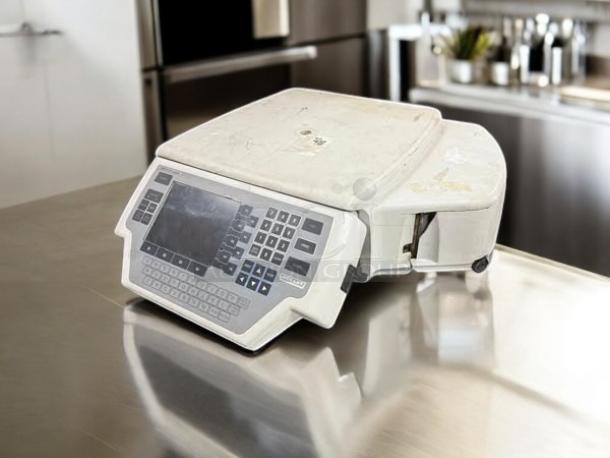 Hobart Quantum-p service scale system, excellent condition, features keypad and display, suitable for retail use.