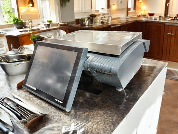 Bizerba KH II 100 PRO 30 lb. PC countertop computing scale with label printer, excellent condition, fully tested.