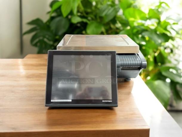Bizerba KH II 100 PRO 30 lb. PC countertop computing scale with label printer, excellent condition, fully tested.