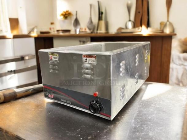 APW Wyott W-3VI countertop food warmer, stainless steel, one full-size pan, 120v, fully tested, excellent condition.