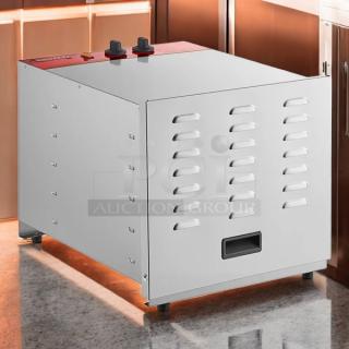 Avantco CFD10 stainless steel food dehydrator, ten trays, removable door, fully tested, 120V, excellent condition.
