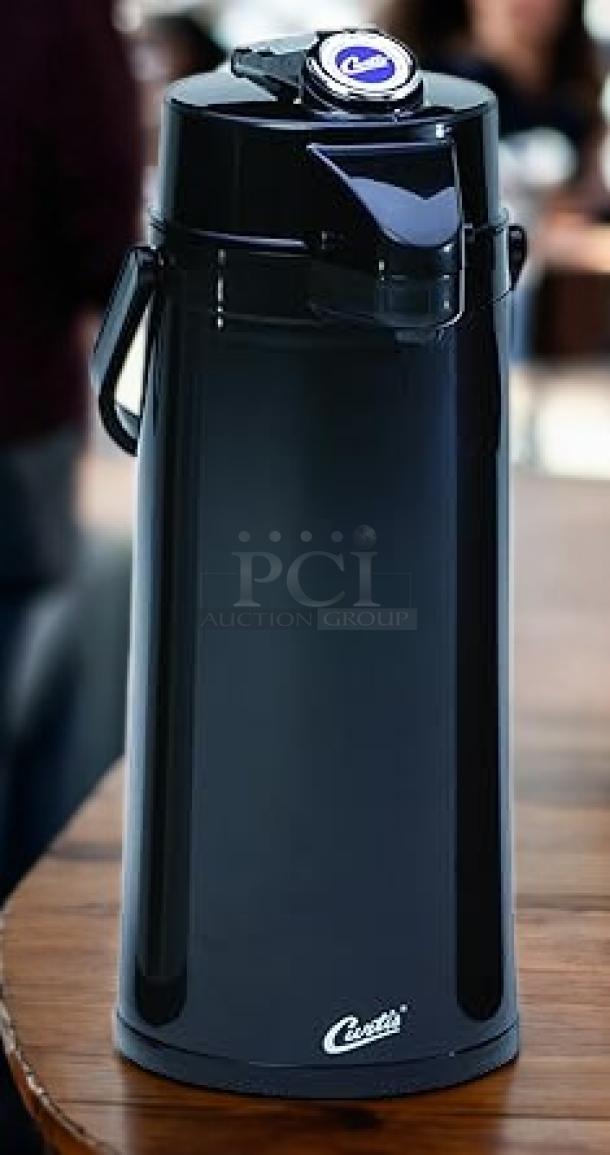 Wilbur Curtis TLXA2203S000 thermal dispenser, 2.2L, black body, stainless steel liner, lever pump, excellent condition.