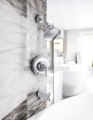 Brand new Kohler K-TS10581-4-CP Bancroft Shower Trim Set in polished chrome. Features elegant design and durable finish.