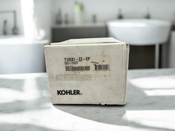 Brand new Kohler K-TS10581-4-CP Bancroft Shower Trim Set box in polished chrome; model T10581-ZZ-CP.