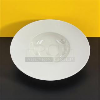 Eurodra Spain 10.5" white pasta plate, excellent condition, sleek design, ideal for elegant dining.