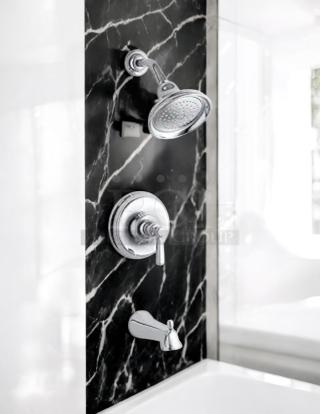 Brand new Kohler Bancroft shower trim set, model K-TS10581-4-CP, polished chrome finish.