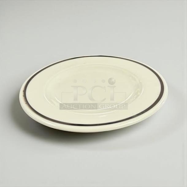 Excellent condition Homer Laughlin Seville 6" side dish; lead-free china with a simple design.