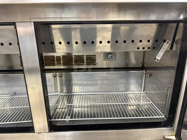 Everest EPBWR2 Mega Top Sandwich/Salad Prep Table, 59 1/8", great condition, tested & working, refrigerated base, 115v.