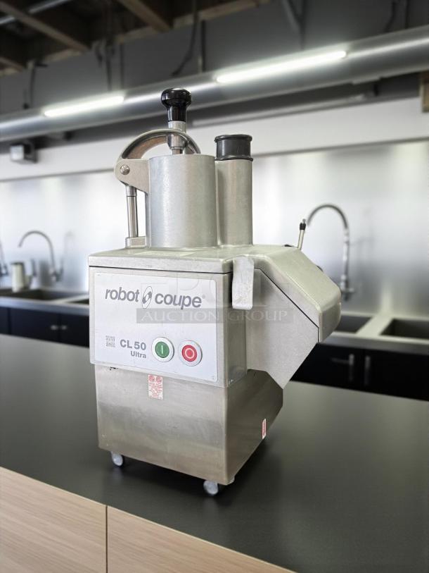 Robot Coupe CL 50 Series E vegetable preparation machine, stainless steel, tested and working, visible control buttons, 115v.