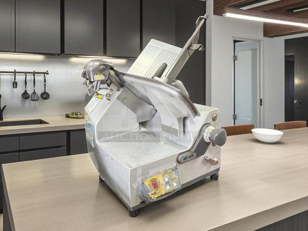 German Knife by Turbo Air GS-12A heavy-duty food slicer, 115v, tested and working condition, visible model markings.