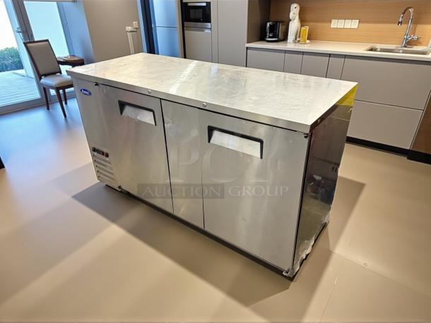 Atosa SBB69GRAUS1 69" back bar cooler, stainless steel, double solid doors, tested, working, great condition.