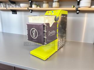 Goodnature CT-7 Commercial Cold Press Juicer, used, tested, working, 115v. Bright yellow-green finish, countertop model.