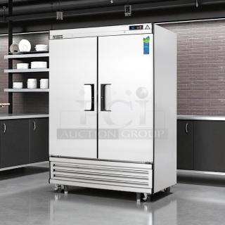 Everest EBR2 54-1/8" Two-Door Reach-in Refrigerator, 50-Cubic Feet, NSF, great condition, tested and working.