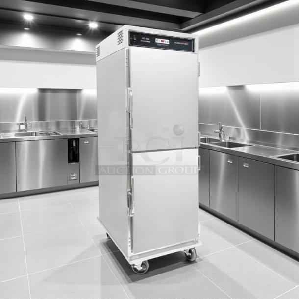 Henny Penny HHC-900 full-size insulated holding cabinet, stainless steel, with SimpleHold controls, new condition, 120V.