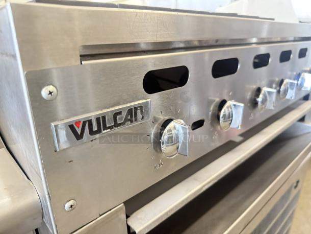 Vulcan VACB36 36" radiant charbroiler with cast iron grates, natural gas, stainless steel, tested and working, excellent condition.