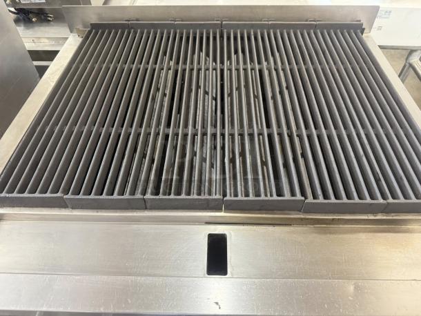Vulcan VACB36 36" radiant charbroiler with cast iron grates, natural gas, tested and working, excellent condition.