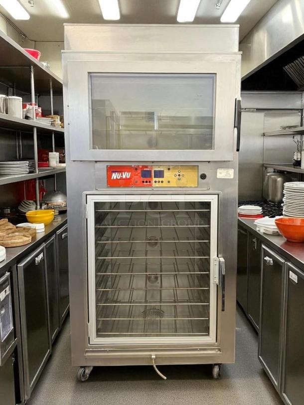 NuVU SUB-123P Double Deck Electric Oven Proofer Combo, 120/240V, 3 Phase, great condition, tested and working, stainless steel.