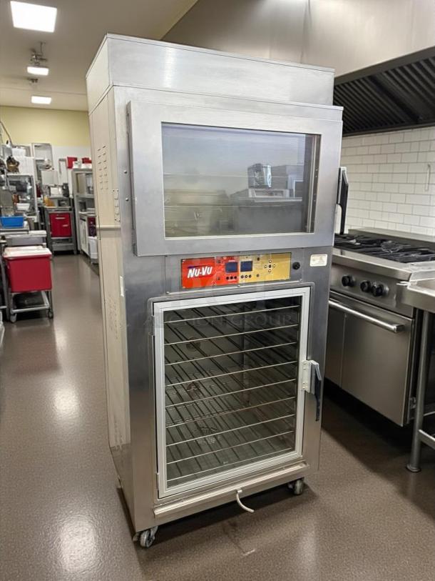 NuVU Model SUB-123P double deck electric oven proofer combo in great condition, tested and working, 120/240V, 3 phase.