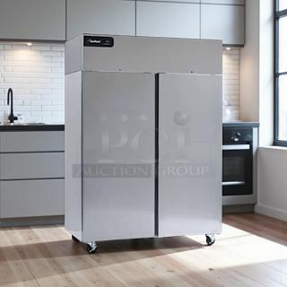 Delfield GAR2P-S two-section reach-in refrigerator, solid doors, 115v, tested, working, excellent condition.