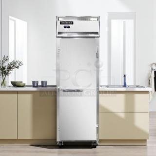 Continental 1FN 26" reach-in freezer, right hinge solid door, excellent condition, 115v, tested working, sleek design.