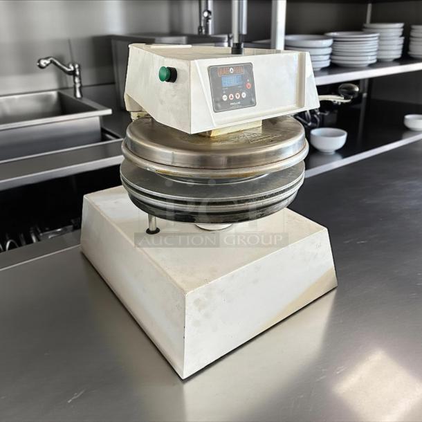 Proluxe DP2350S 17" automatic pizza dough press, great condition, tested and working, 208V 1PH, digital controls visible.