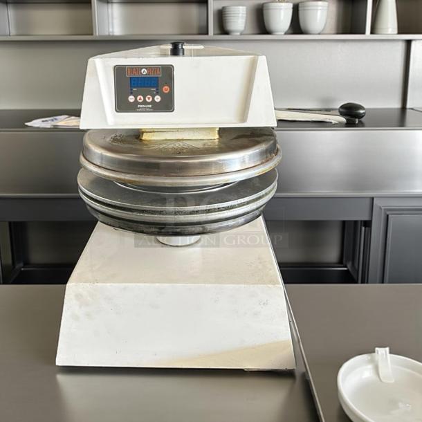 Proluxe DP2350S, 17" automatic pizza dough press, great condition, 208V 1PH, tested and working, digital display panel.