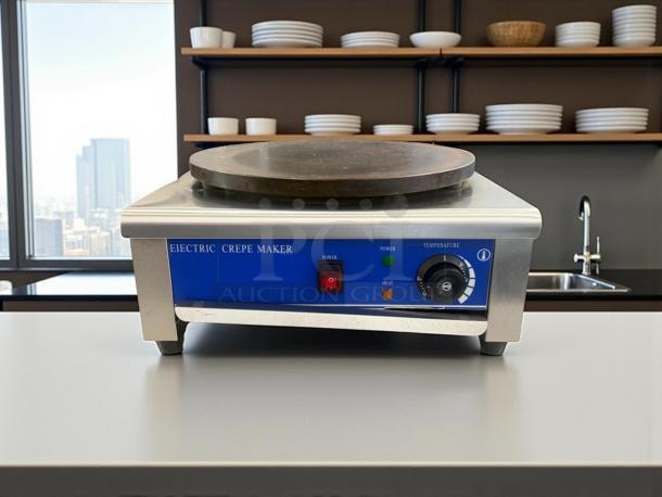 Italy Model HE-1E electric crepe maker, 17.7", 115v, power and temperature controls, great condition.