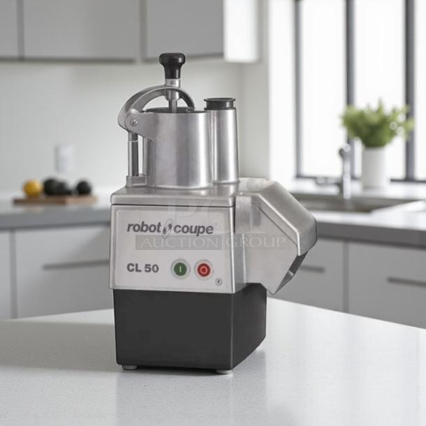 Robot Coupe CL 50 Series E Vegetable Prep Machine, stainless steel, tested and working condition, 115v.