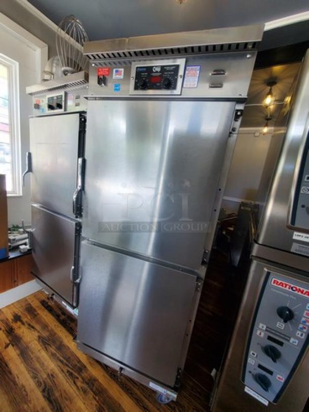 Winston Industries CVAP Holding Cabinet 4000A-Series, Model HA4522GE, on casters, 1 PH, 120V, 19.1A, 60Hz, stainless steel.