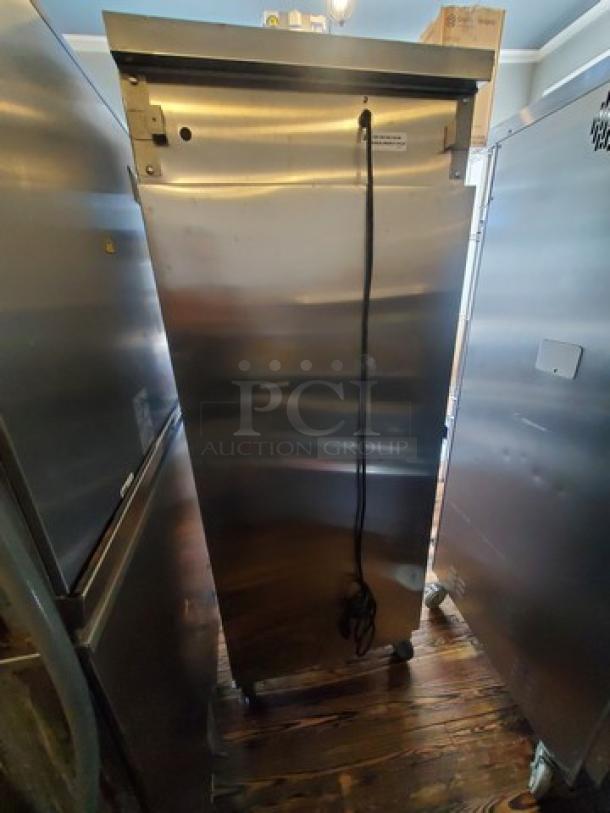 Winston Industries CVAP Holding Cabinet 4000A-Series, Model HA4522GE, on casters, stainless steel, 1 PH, 120V, used condition.