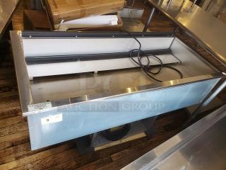 Delfield N8157-FA Four Pan Drop In Forced Air Refrigerated Cold Food Well, 115V, stainless steel, good condition.