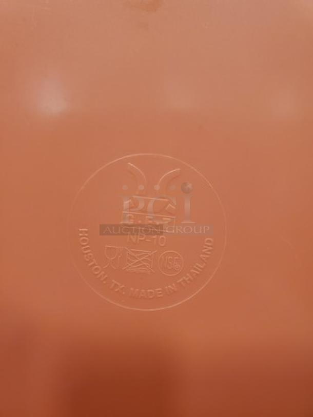 Lot of 22 GET NP-10 melamine plates, 10.5" diameter. Marked with brand and model. Made in Thailand. Good condition.