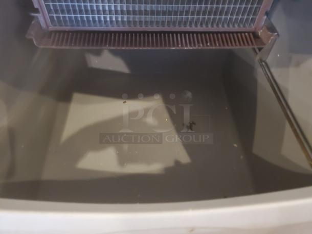 Commercial Cube Undercounter Ice Maker, Ice-O-Matic, Model ICEU220HA3, interior view showing ice production area.